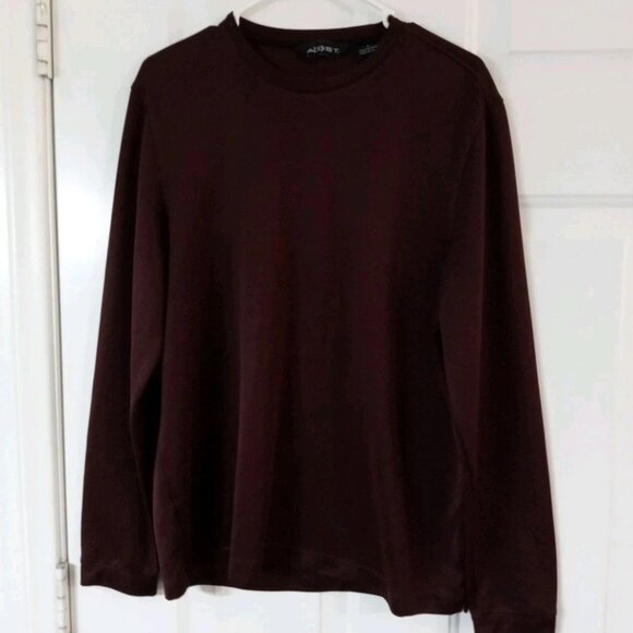 Axist Men's Maroon Long Sleeve T-Shirt Size Large 100% Polyester - Picture 4 of 5